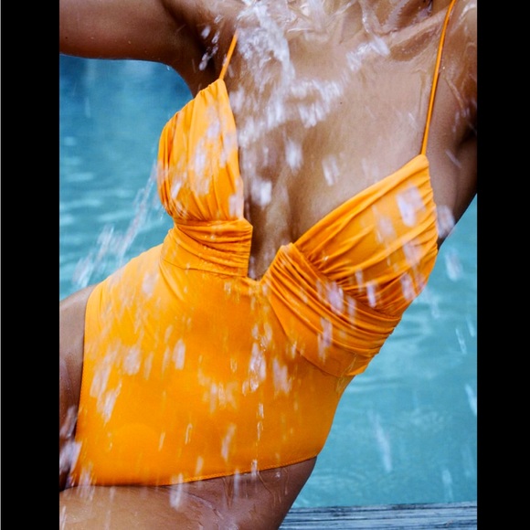 ZARA DRAPED SWIMSUIT - Picture 1 of 4